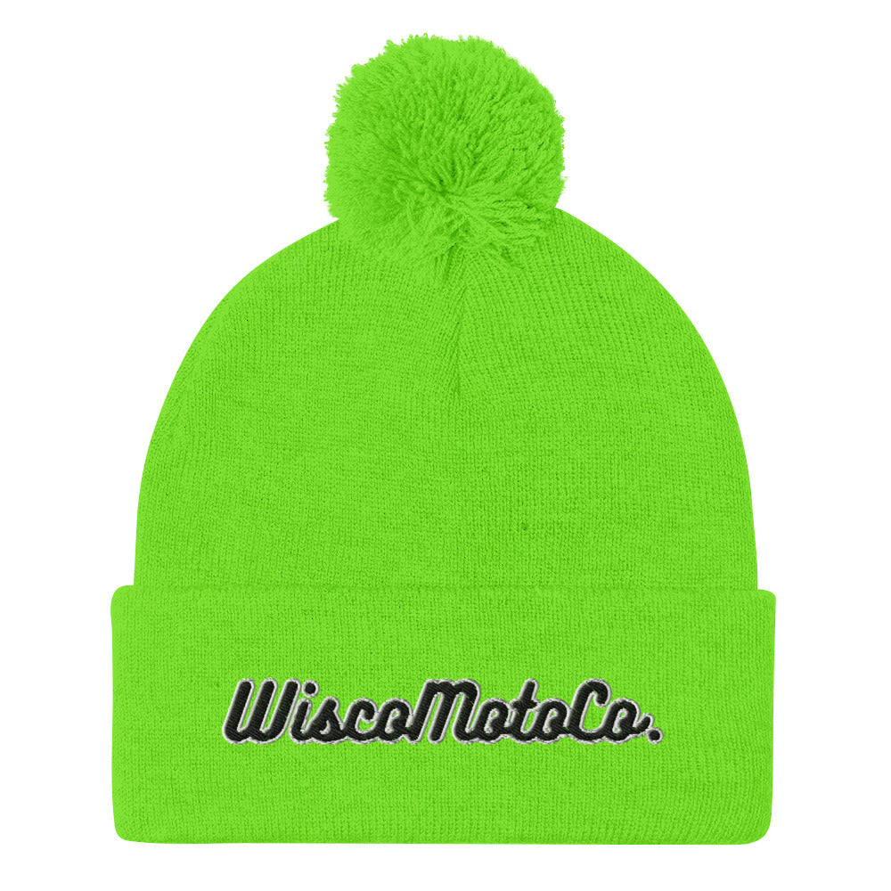 WiscoMotoCo. Pom-Pom Beanie