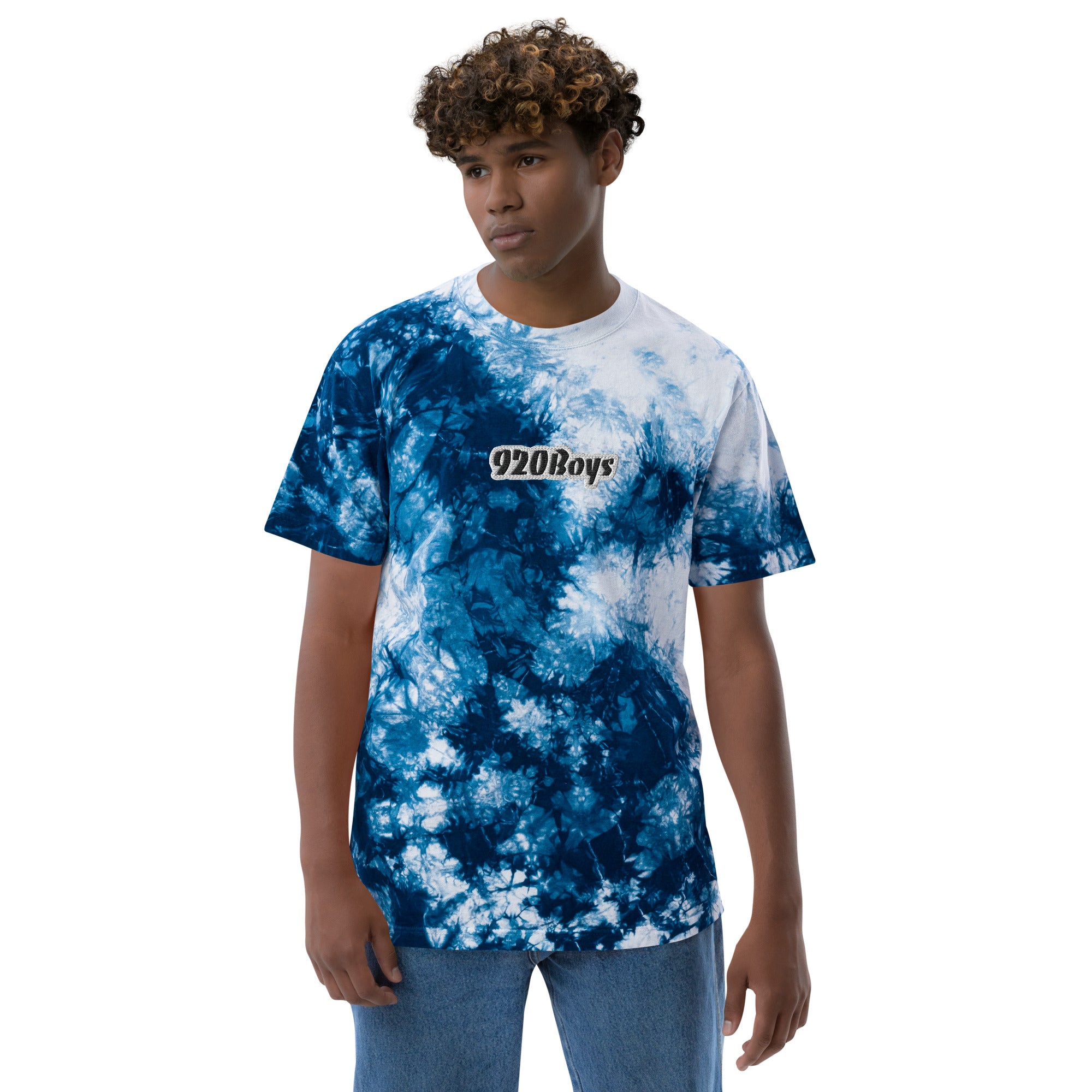 Navy tie store dye t shirt